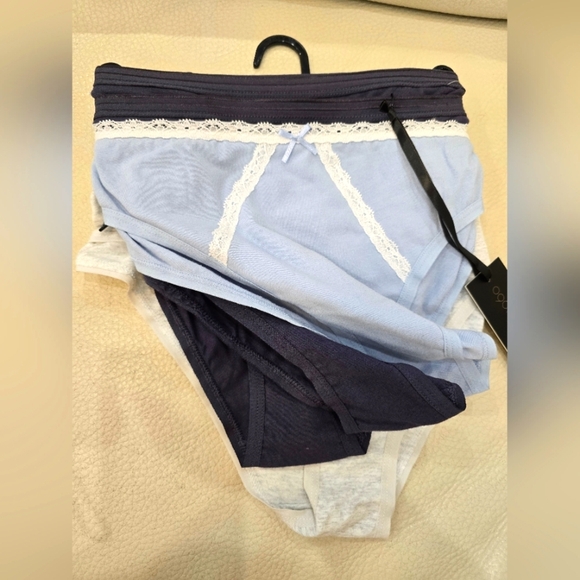 House of Harlow 1960 Set Of 4 Cotton Panties Underware Grey Navy Blue Size XL - Picture 1 of 4